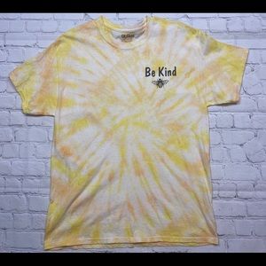 Yellow Be Kind Tie Dye T Shirt
